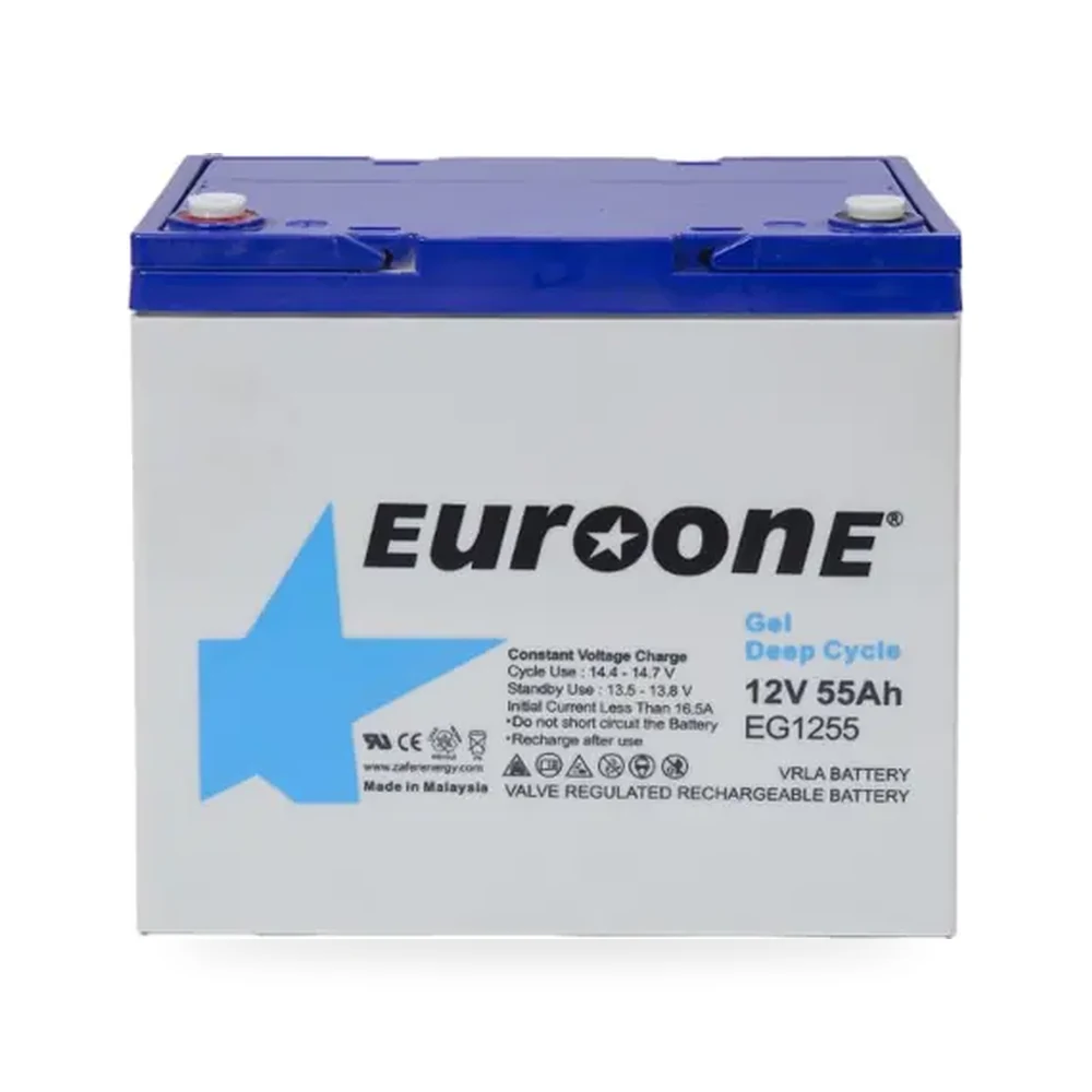EuroOne EO-EG1255 Deep Cycle Jel Akü (12V 55Ah)