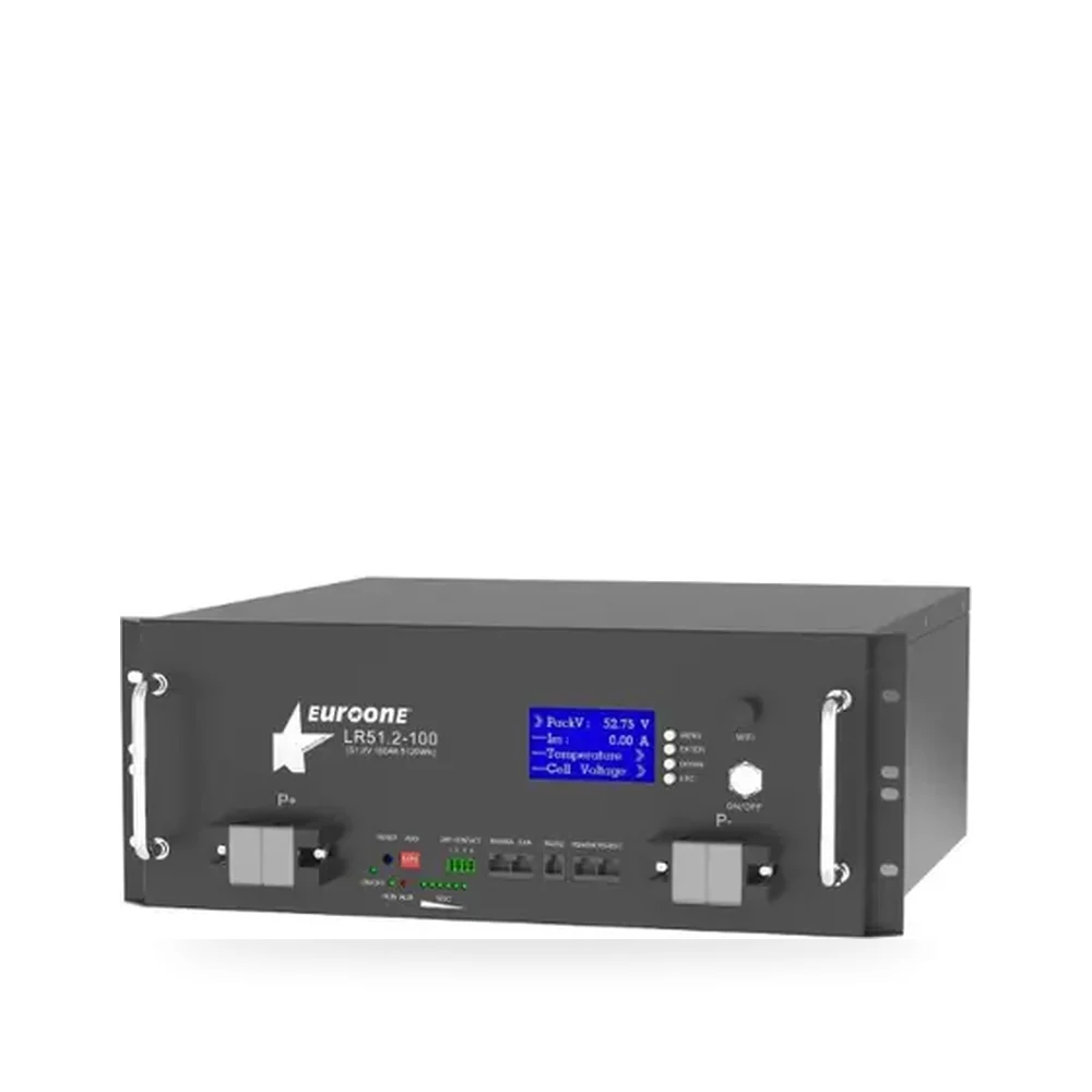 EuroOne LR51.2-100 Raf Tipi Lityum Akü (51,2V 100Ah)