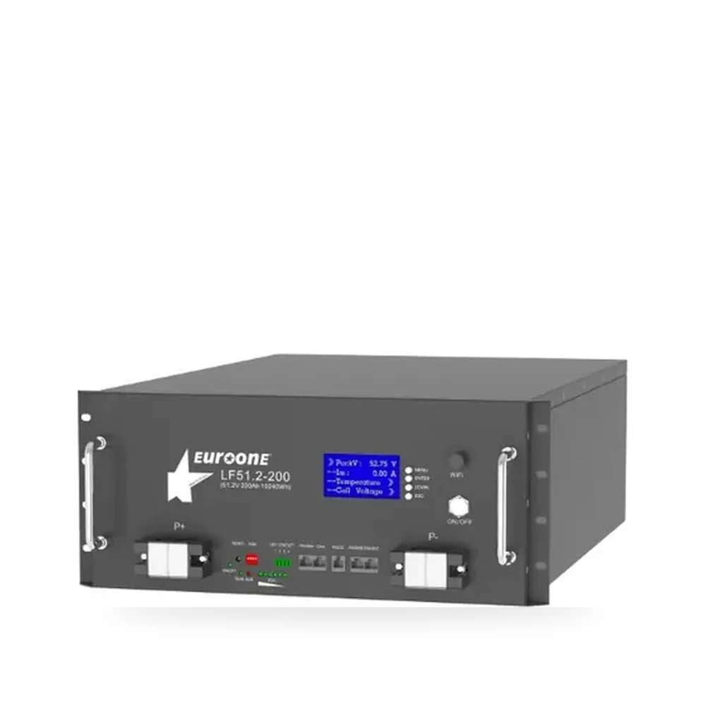 EuroOne LR51.2-200 Raf Tipi Lityum Akü (51,2V 200Ah)