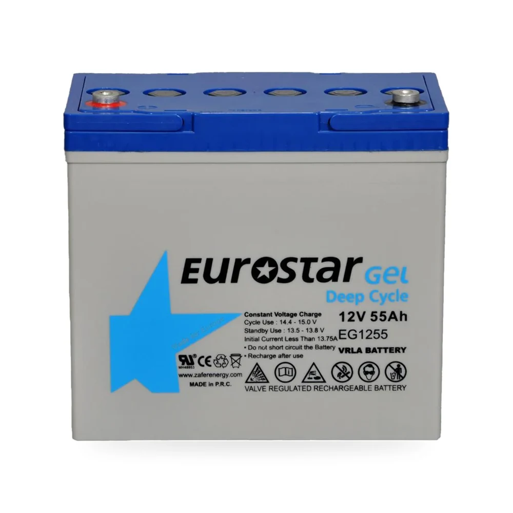 Eurostar EA-EG1255 Deep Cycle Jel Akü (12V 55Ah)